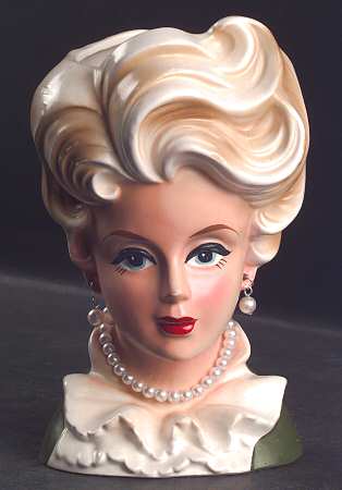Head Vases Blond Pierced Ears - No Box