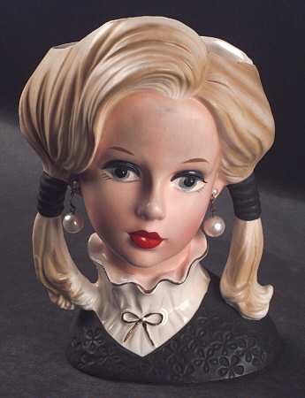 Head Vases Pigtails - No Box