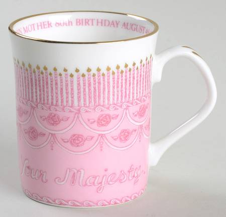 J & J May Royalty Giftware Queen Mother's 80th Birthday Mug - No Box