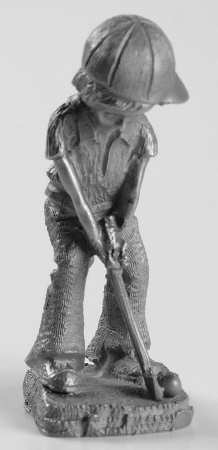 John Sullivan Pewter Figurines Boy Hitting Golf Ball - No Box by John Sullivan