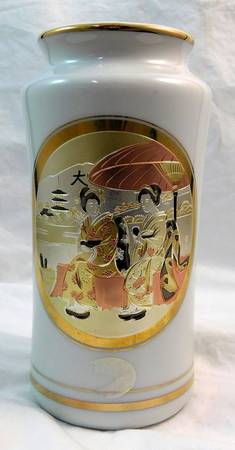 Chokin Art Giftware (No Plates) Vase-Geisha - No Box