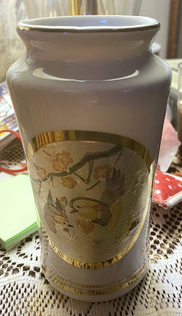 Chokin Art Giftware (No Plates) Vase-Birds - No Box