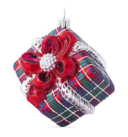 Berry and Thread Ornaments Tartan Present - No Box