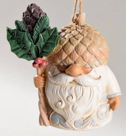 White Woodland Annual Ornaments Gnome - Boxed