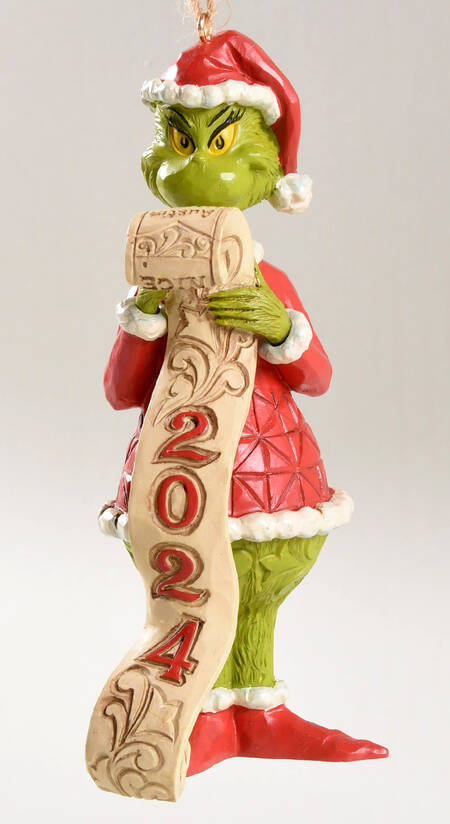 Annual Grinch Ornament Grinch Holding List - No Box