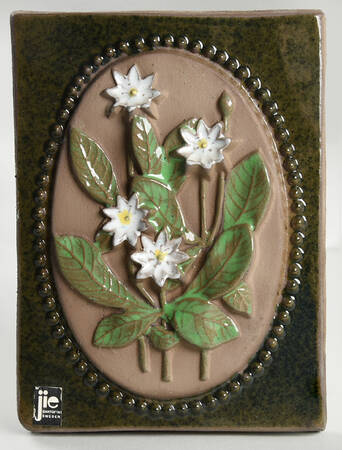 Floral Plaques Chickweed Wintergreen-White - No Box