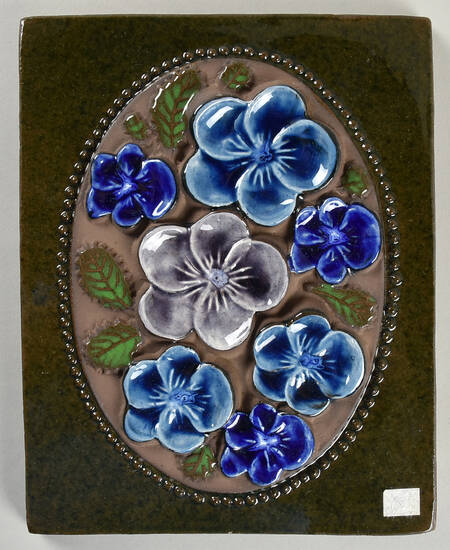 Floral Plaques Shades Of Blue Flowers - No Box