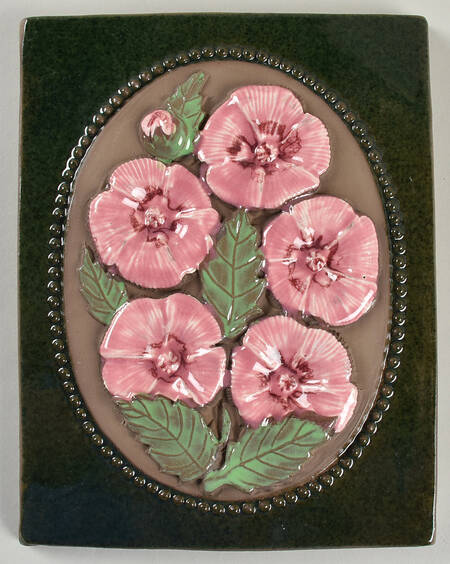Floral Plaques Pink Flowers - No Box