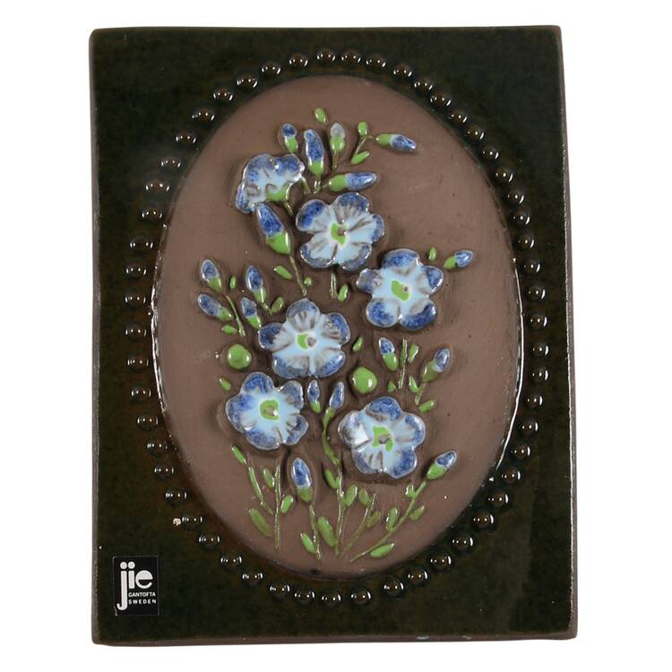 Floral Plaques Blue Hepatica (Liverwort) - No Box