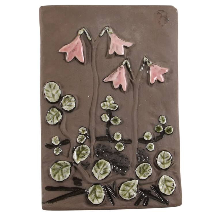 Floral Plaques Pink Flowers - No Box