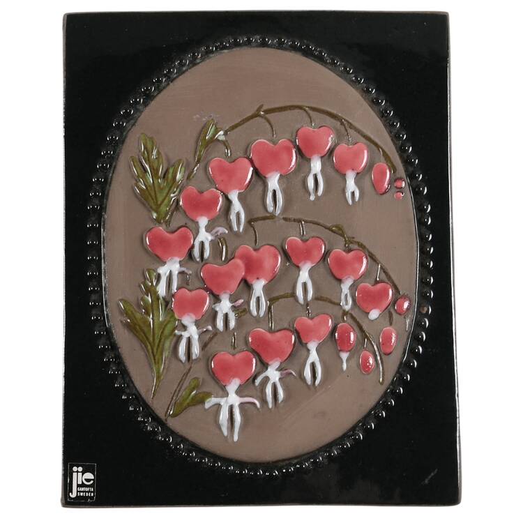 Floral Plaques Bleeding Hearts - No Box