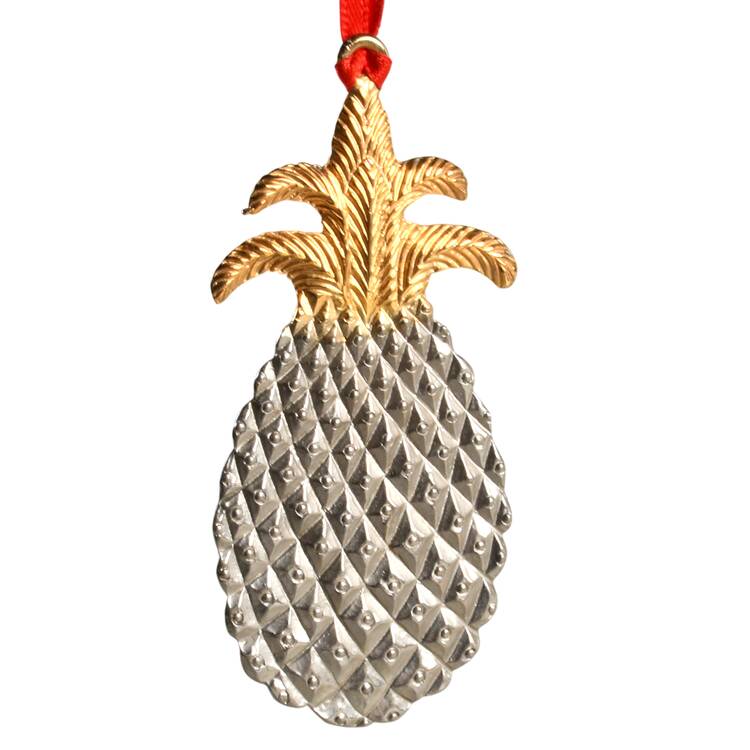 Christmas Ornament Gold Top Pineapple - Boxed