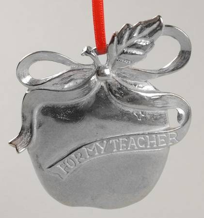 Christmas Ornament Apple For My Teacher - Boxed