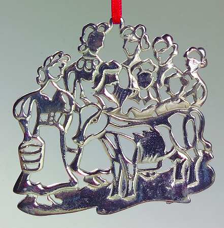 Twelve Days of Christmas 8 Maids A Milking-Silverplate - Boxed
