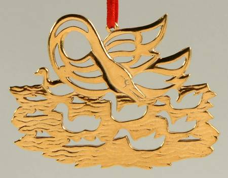 Twelve Days of Christmas 7 Swans A Swimming-Goldplate - Boxed