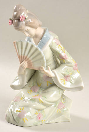 KPM Figurines Oriental Lady With Fan - No Box