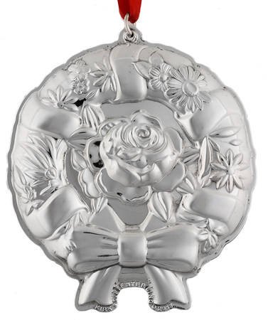 Annual Repousse Ornament 2018 Repouse Wreath - 3 1/2 Ht - Boxed