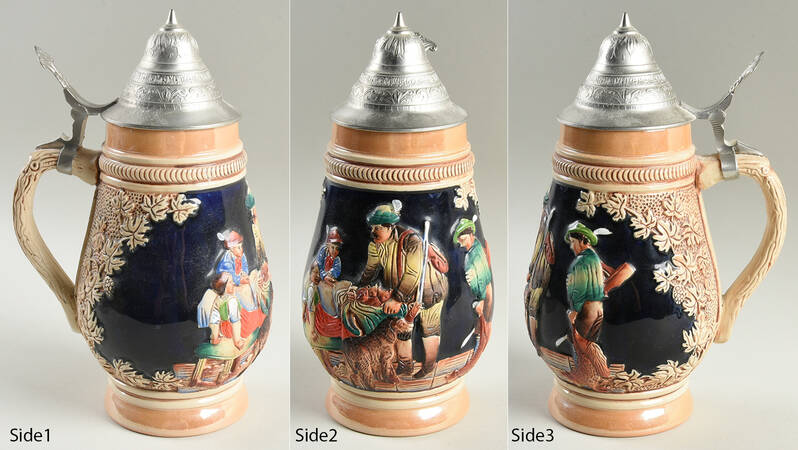 King-Werk Beer Stein Fox Hunting Scene - No Box