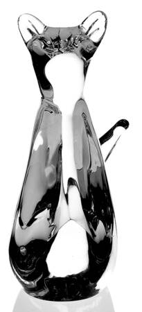 Kristaluxus Art Glass Figurines Cat-Clear - No Box