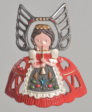 Kuhn Christmas Ornament Angel-Red Dress - No Box