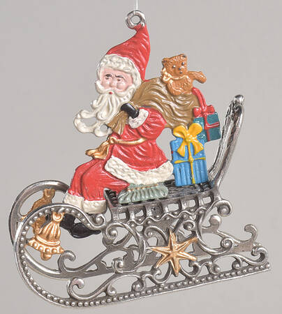 Kuhn Christmas Ornament Santa On Sleigh - No Box