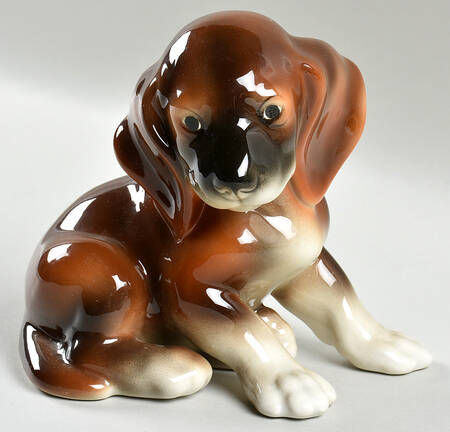 Ceramic Art Figurines Beagle Puppy - No Box