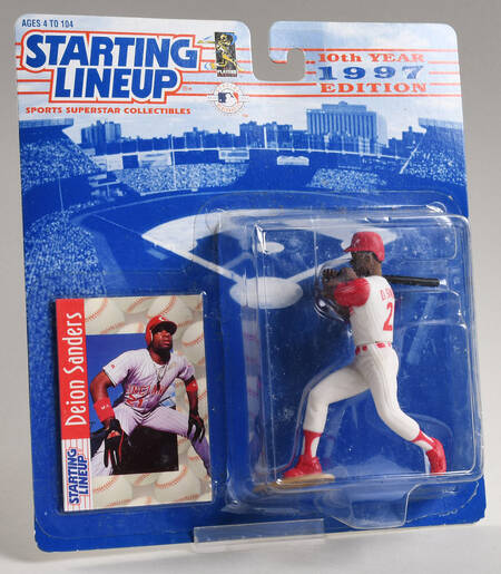 Starting Lineup Sports Superstars Deion Sanders-Cincinnati Reds - Boxed