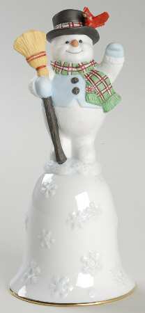 Lenox Figurines A Snowman Salute-Figural Bell - No Box