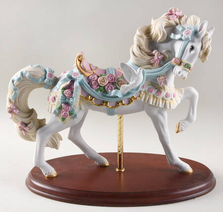 Carousel Animals Ribbons And Roses - Boxed