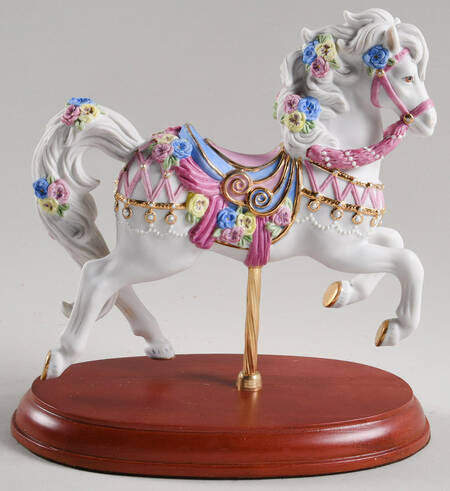 Carousel Animals Pearls & Pansies - No Box