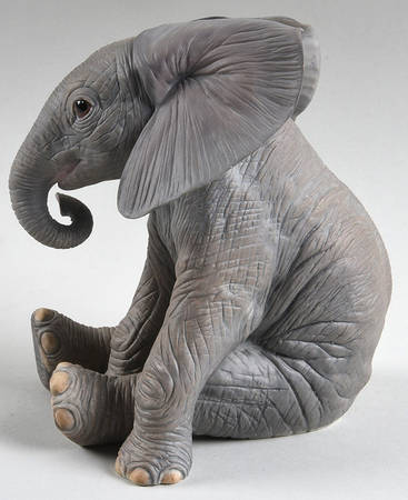 Endangered Baby Animals African Elephant Calf-Sitting - Boxed