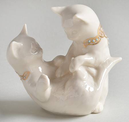 China Jewels Figurines Kittens-Two Kittens Playing - Boxed