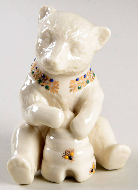 China Jewels Figurines Honey Bear - Boxed