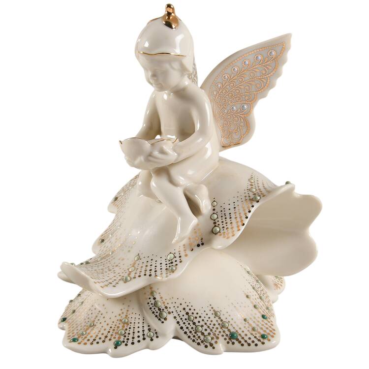 China Jewels Figurines Fairy On Leaf - No Box