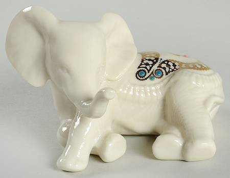 China Jewels Figurines Elephant-Lying - No Box