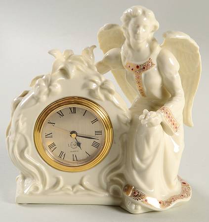 China Jewels Figurines Angel Clock - Boxed