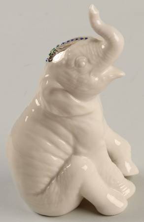 China Jewels Figurines Palace Elephant Calf-Sitting - Boxed