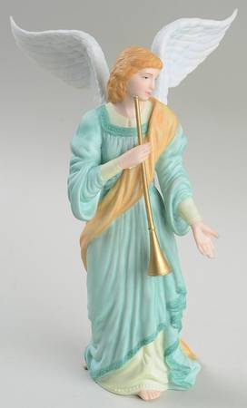 Renaissance Nativity Angel With Horn - No Box