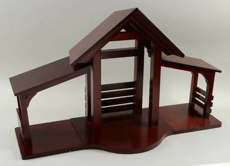 Renaissance Nativity Creche- 23 1/2"W X 9" D - Creche/Stable-Wood