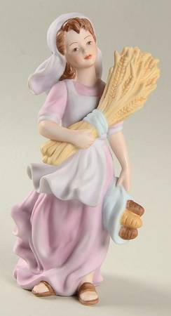 Renaissance Nativity Girl Carrying Bread And Wheat - No Box