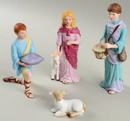 Renaissance Nativity Children Of Bethlehem-Set Of 4 - With Box