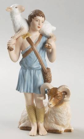 Renaissance Nativity Shepherd Boy With Sheep - No Box