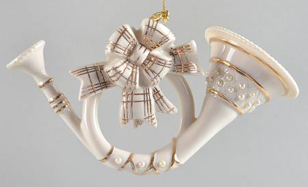 Lenox Christmas Ornament French Horn-Ornament Club - No Box