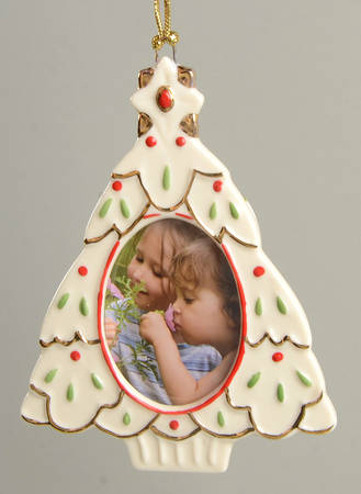 Lenox Christmas Ornament Tree Frame Photo Ornament - With Box