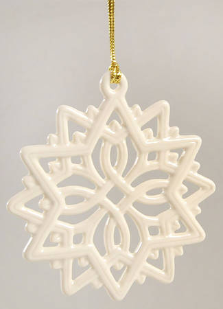 Lenox Christmas Ornament Pierced Star Snowflake - Boxed
