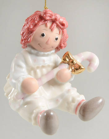Lenox Christmas Ornament Raggedy Ann's Sweet Holiday-Pink - No Box