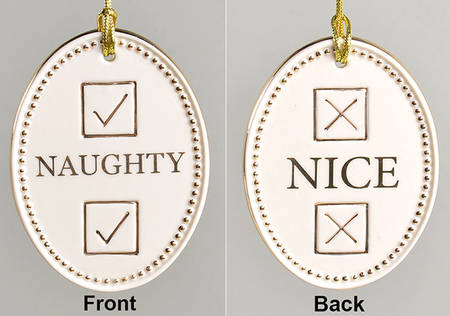 Lenox Christmas Ornament Naughty Or Nice - No Box