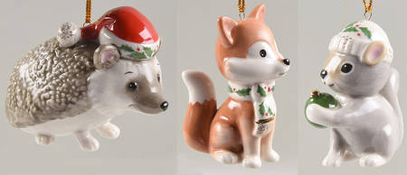 Lenox Christmas Ornament Woodland Friends-Set Of 3 - No Box