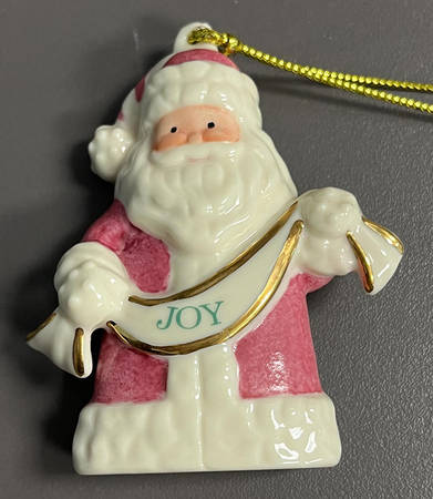 Lenox Christmas Ornament Santa-Joy - With Box Bx328