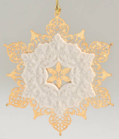 Lenox Christmas Ornament Metallic Snowflake - With Box
